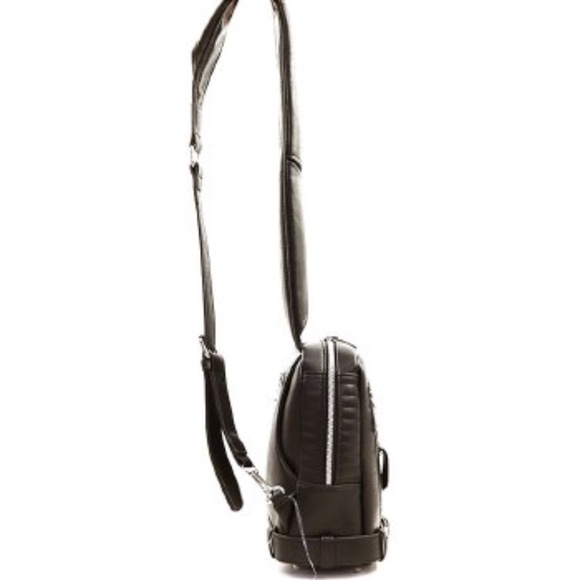 Faux Leather Sling Backpack - Picture 7 of 9